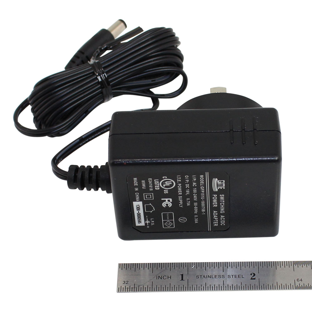 18 Volt 0.75 Amp Plug In Wall Mount Power Supply